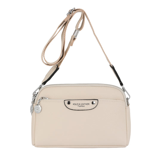 Multi-Pocket Soft PU Crossbody Bag (8903)