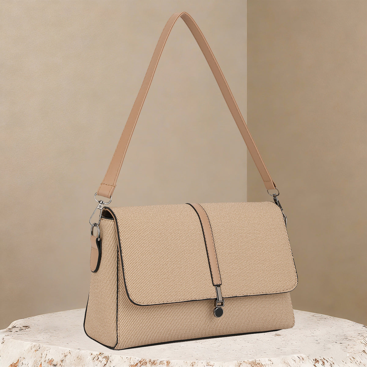 Sage Flap Structured Handbag (8203)