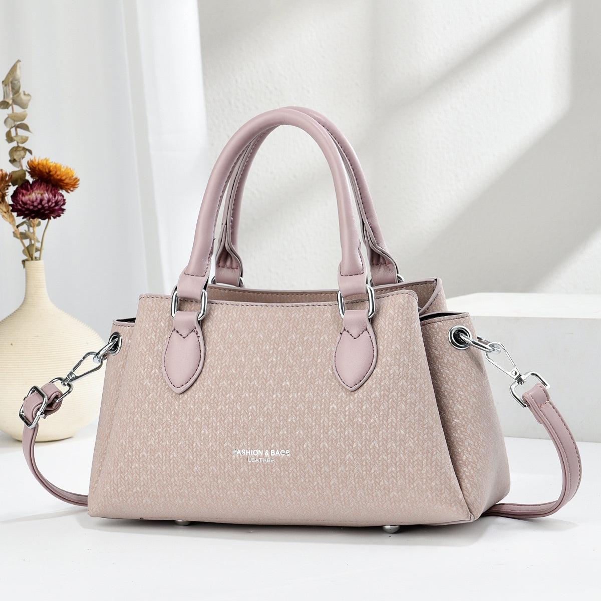 Classic Textured Satchel (9891)
