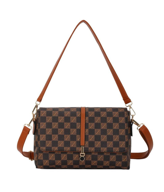 Chic Monogram Print Convertible Handbag & Crossbody (8030)