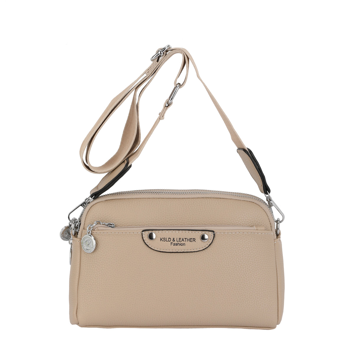 Multi-Pocket Soft PU Crossbody Bag (8903)