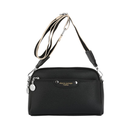 Multi-Pocket Soft PU Crossbody Bag (8903)
