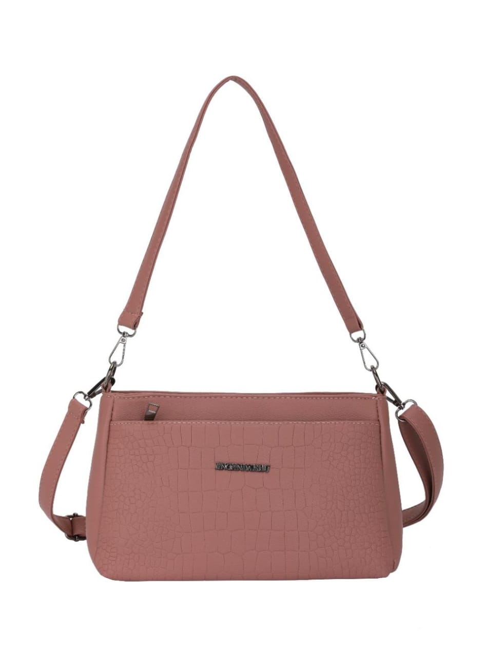 Elegance Texture Chic Convertible Handbag &amp; Crossbody (8107)
