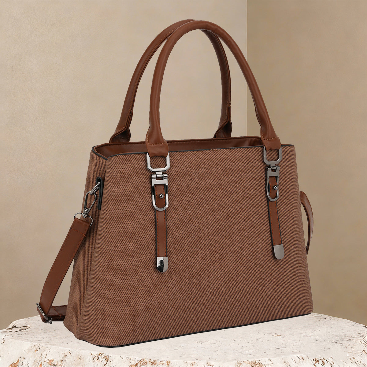 Classic Structured Executive Tote &amp; Crossbody Bag (8201)