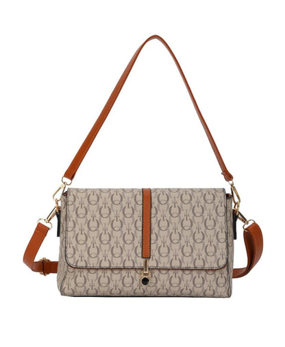Chic Monogram Print Convertible Handbag &amp; Crossbody (8030)