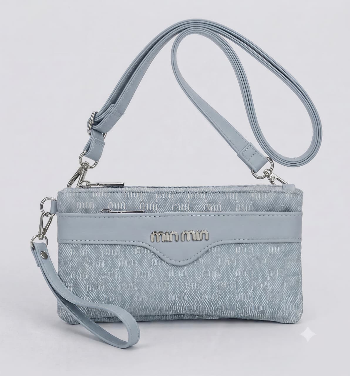 Monogram Multi-Pocket Shint Clutch &amp; Crossbody Wallet (9815)