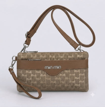 Monogram Multi-Pocket Shint Clutch &amp; Crossbody Wallet (9815)