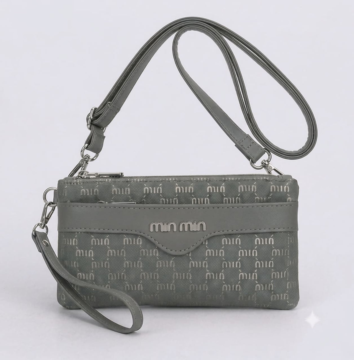 Monogram Multi-Pocket Shint Clutch &amp; Crossbody Wallet (9815)