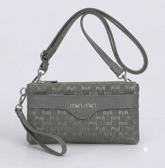 Monogram Multi-Pocket Shint Clutch &amp; Crossbody Wallet (9815)