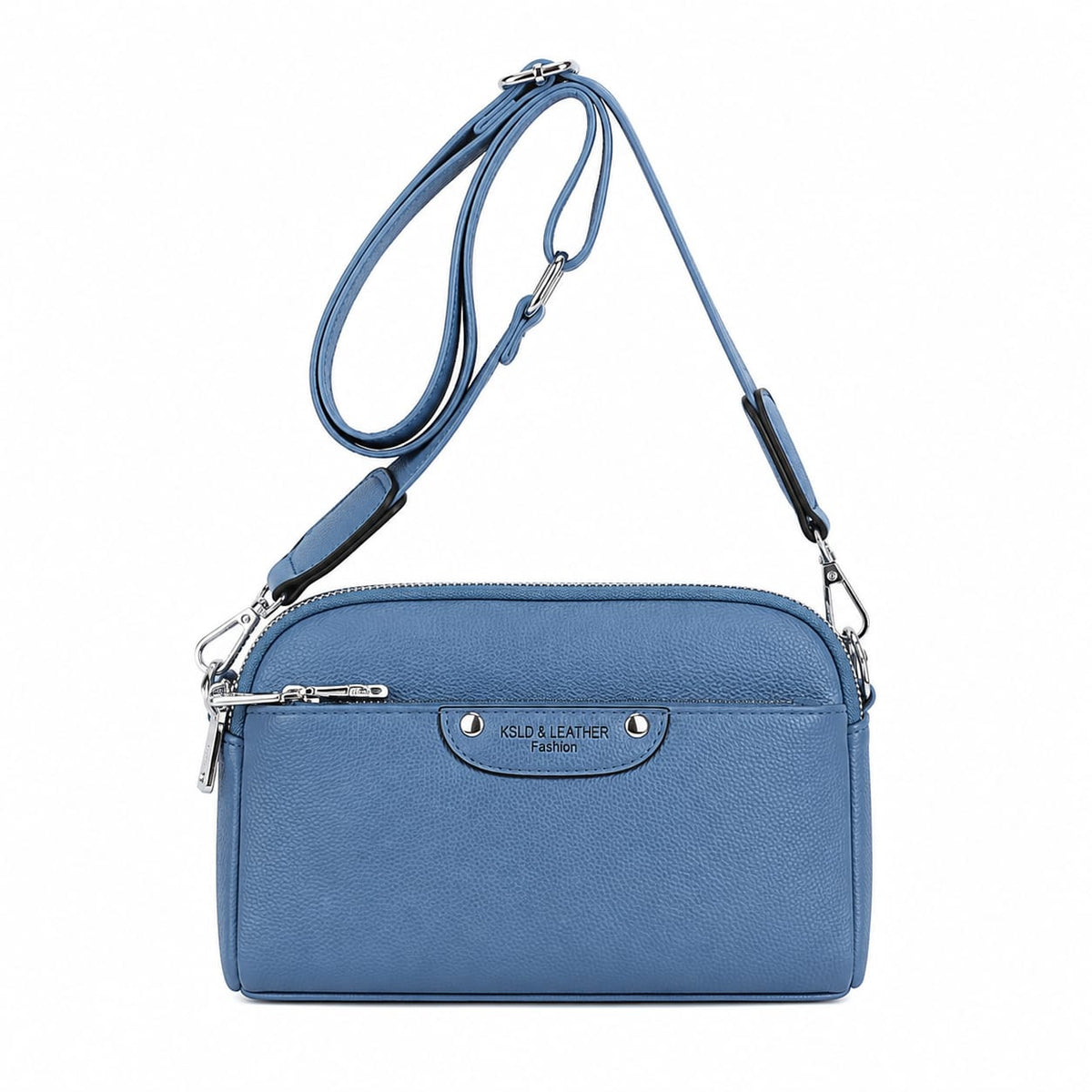 Multi-Pocket Soft PU Crossbody Bag (8903)