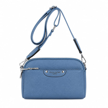 Multi-Pocket Soft PU Crossbody Bag (8903)