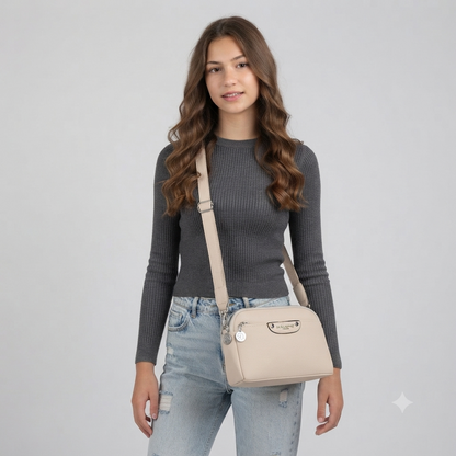 Multi-Pocket Soft PU Crossbody Bag (8903)