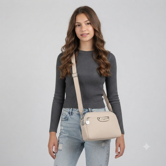 Multi-Pocket Soft PU Crossbody Bag (8903)