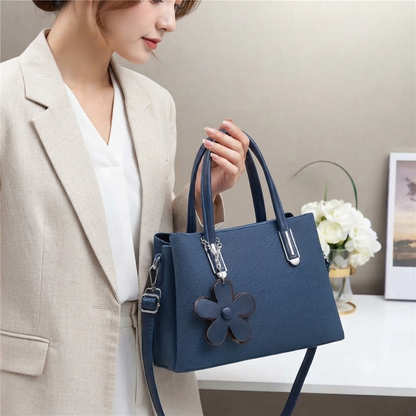 Floral Charm Structured Handbag (9723)