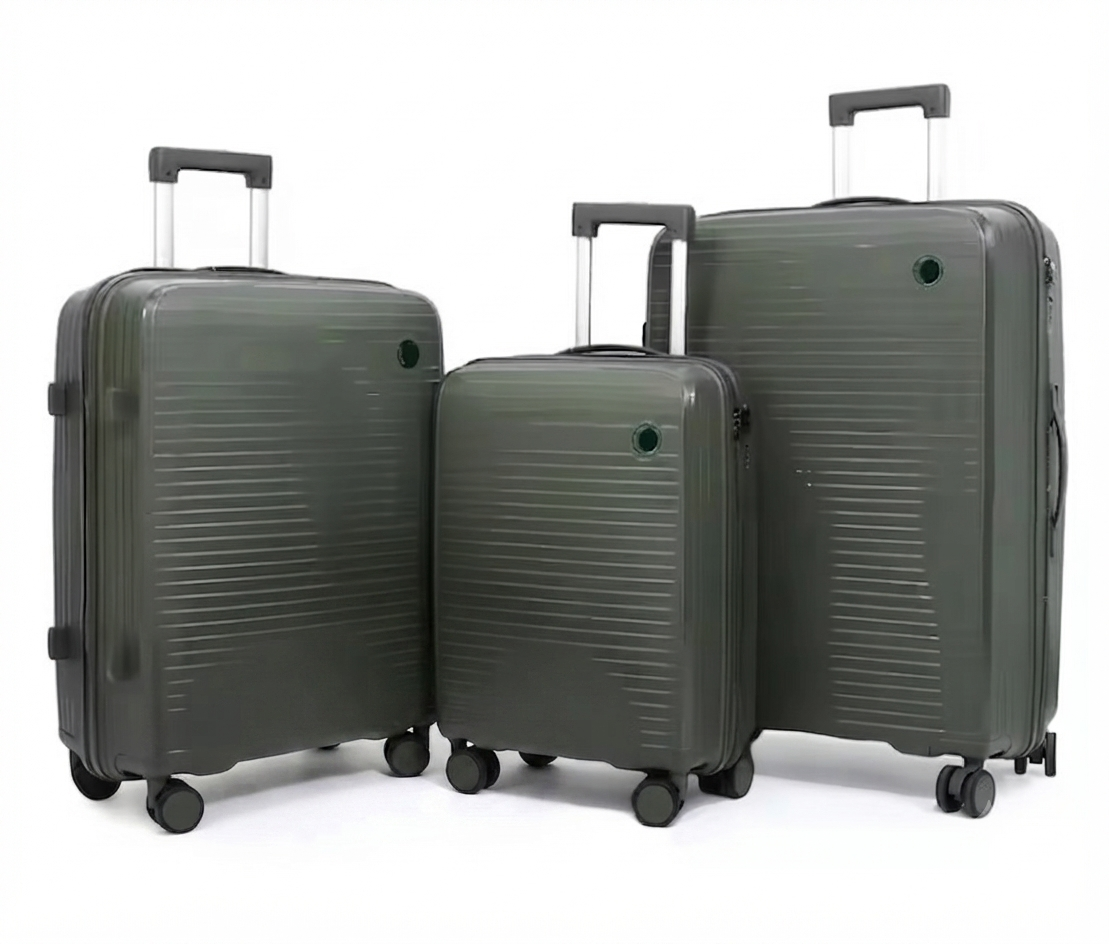 Ultra-Lightweight Anti-Theft PP 3-Piece Trolley Luggage Set (8833)