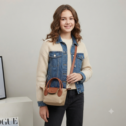 Mini Nylon Top-Handle Crossbody Bag (9605)