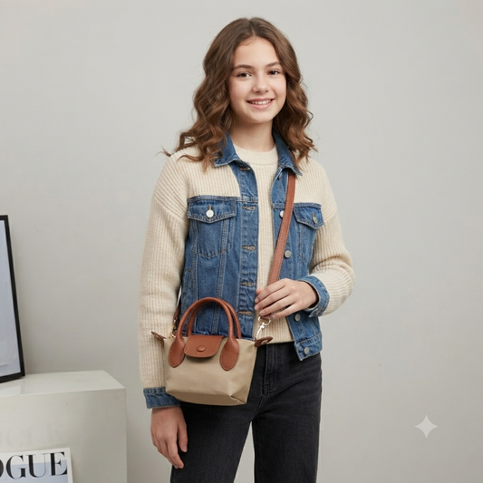 Mini Nylon Top-Handle Crossbody Bag (9605)