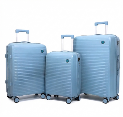 Ultra-Lightweight Anti-Theft PP 3-Piece Trolley Luggage Set (8833)