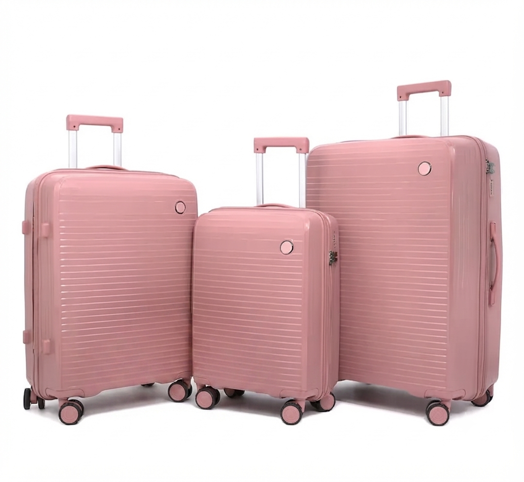 Ultra-Lightweight Anti-Theft PP 3-Piece Trolley Luggage Set (8833)