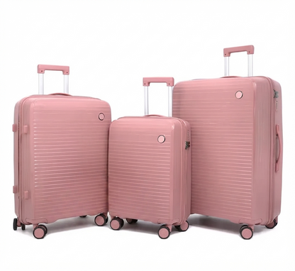 Ultra-Lightweight Anti-Theft PP 3-Piece Trolley Luggage Set (8833)