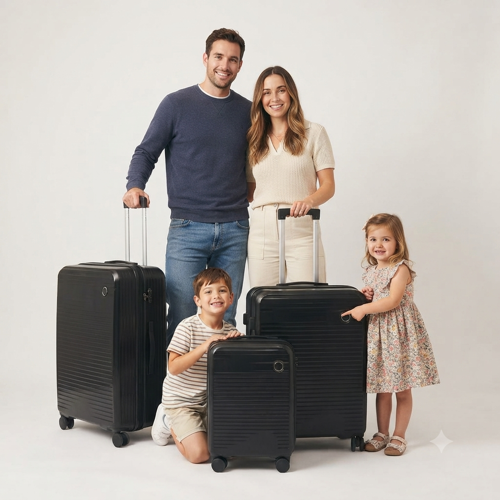 Ultra-Lightweight Anti-Theft PP 3-Piece Trolley Luggage Set (8833)