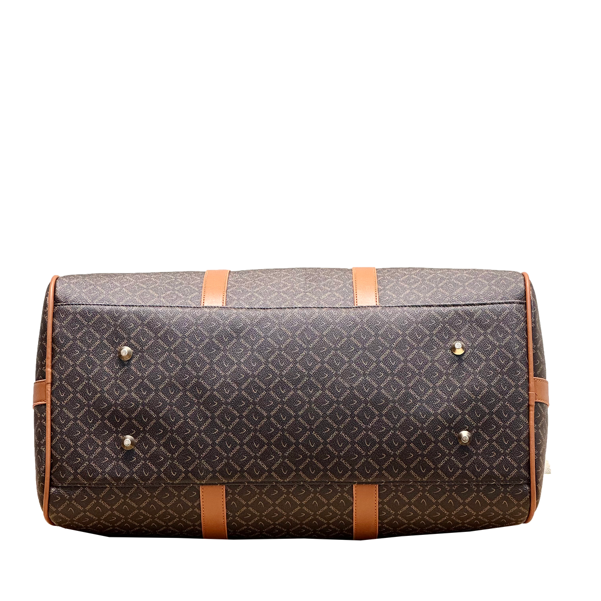 Brown Duffel Travel Bag with Long Strap (9607)