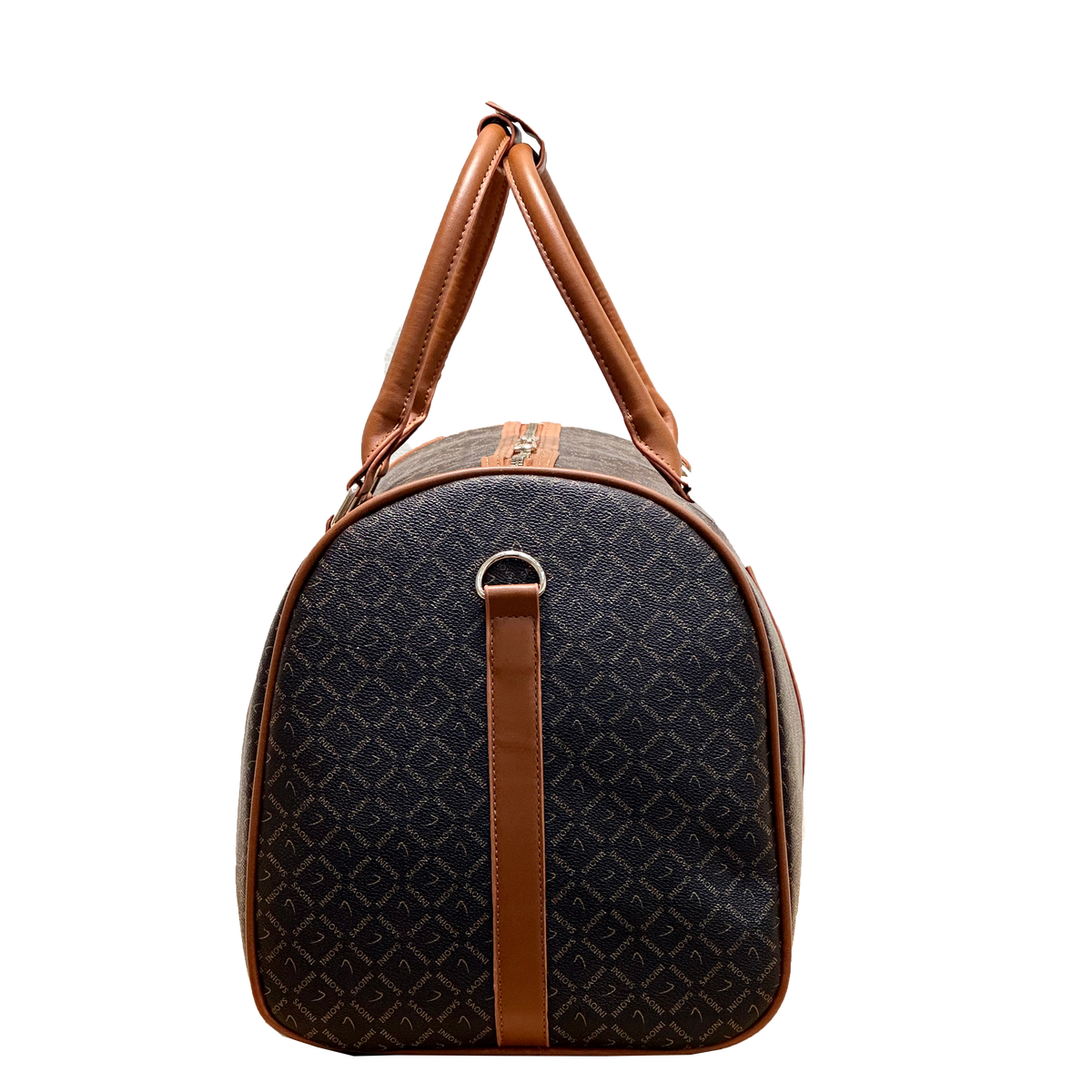 Brown Duffel Travel Bag with Long Strap (9607)