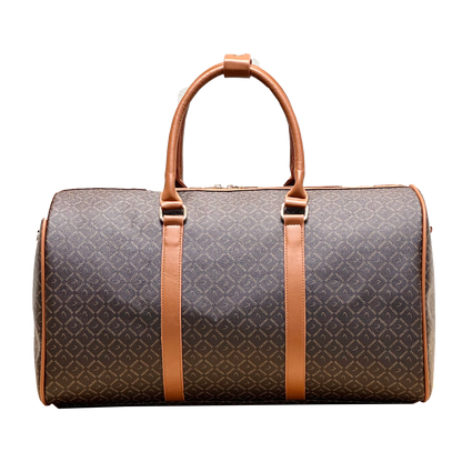 Brown Duffel Travel Bag with Long Strap (9607)