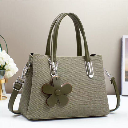 Floral Charm Structured Handbag (9723)