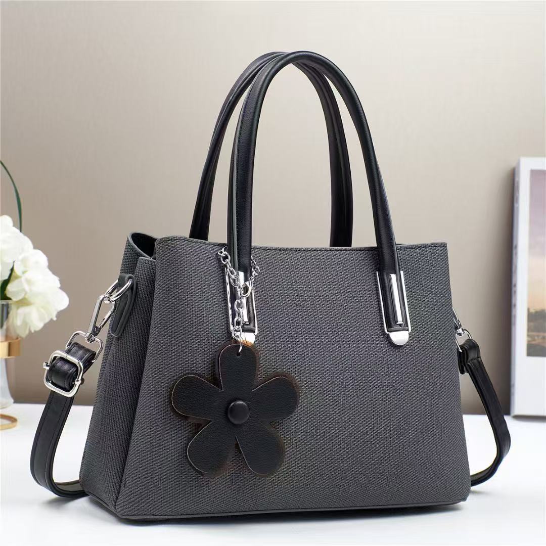 Floral Charm Structured Handbag (9723)
