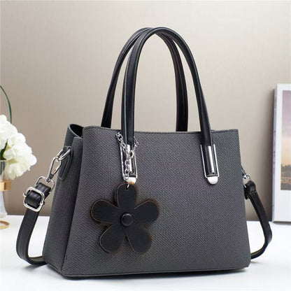 Floral Charm Structured Handbag (9723)