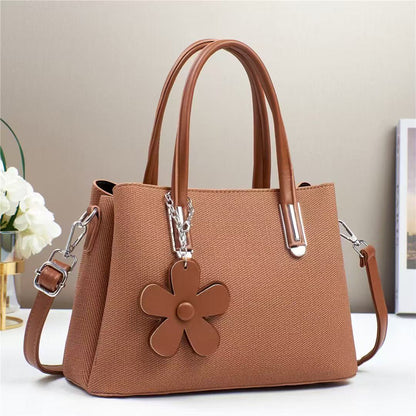Floral Charm Structured Handbag (9723)