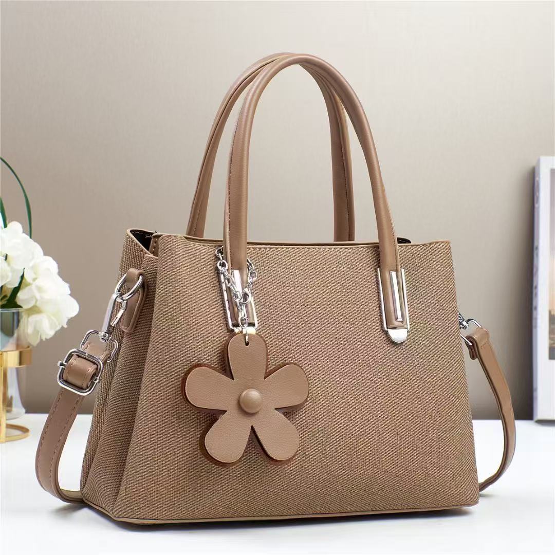 Floral Charm Structured Handbag (9723)
