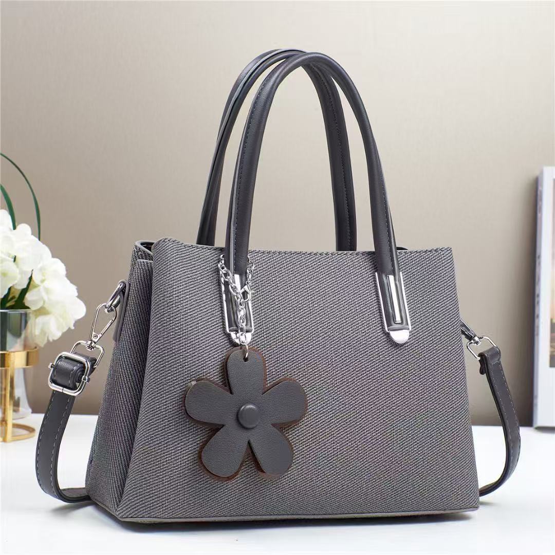 Floral Charm Structured Handbag (9723)