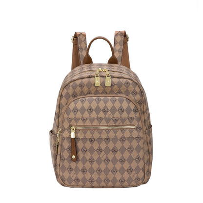 Classic Checkered Multi-Pocket Casual &amp; Travel Backpack (8017)