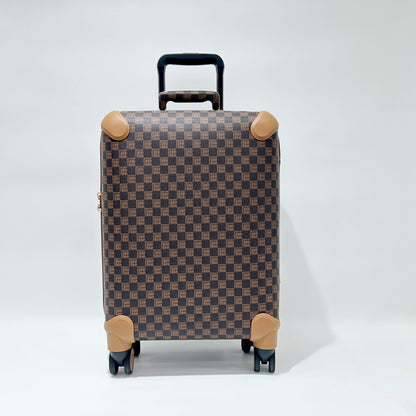 Vintager Brown Check Travel & Vanity Set (9725)