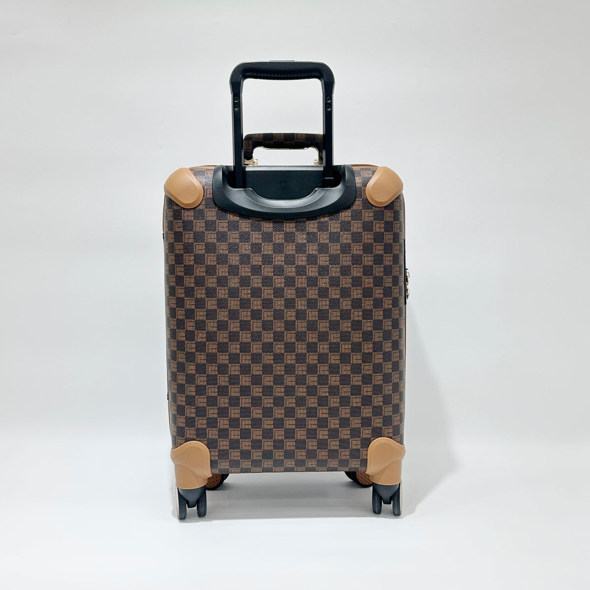 Vintager Brown Check Travel & Vanity Set (9725)
