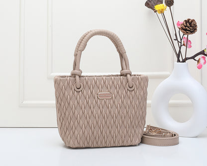 Quilted PU Leather Handbag