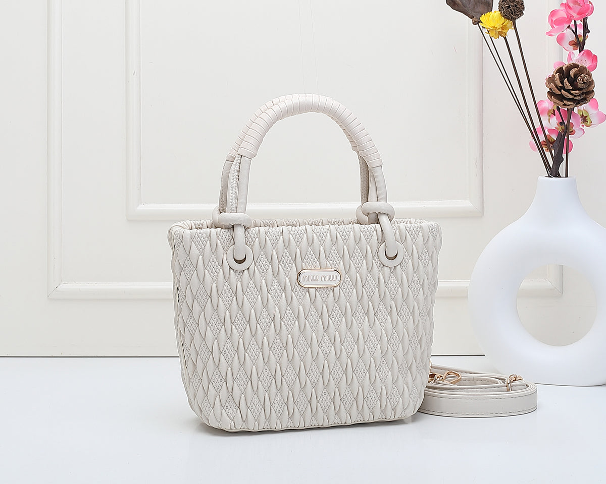 Quilted PU Leather Handbag