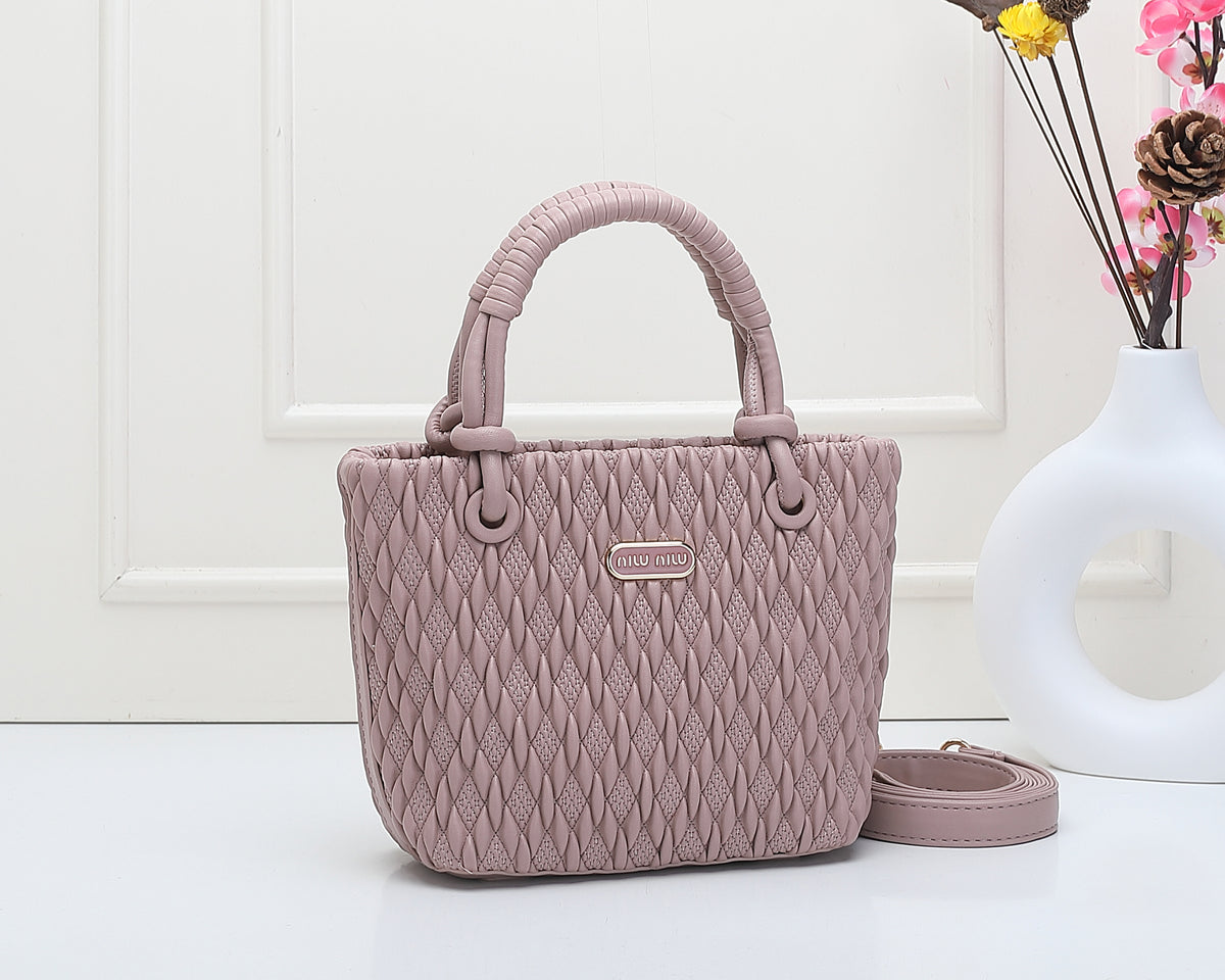 Quilted PU Leather Handbag