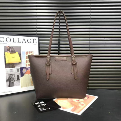 Classic Two-Tone Executive Shoulder Tote (8163)