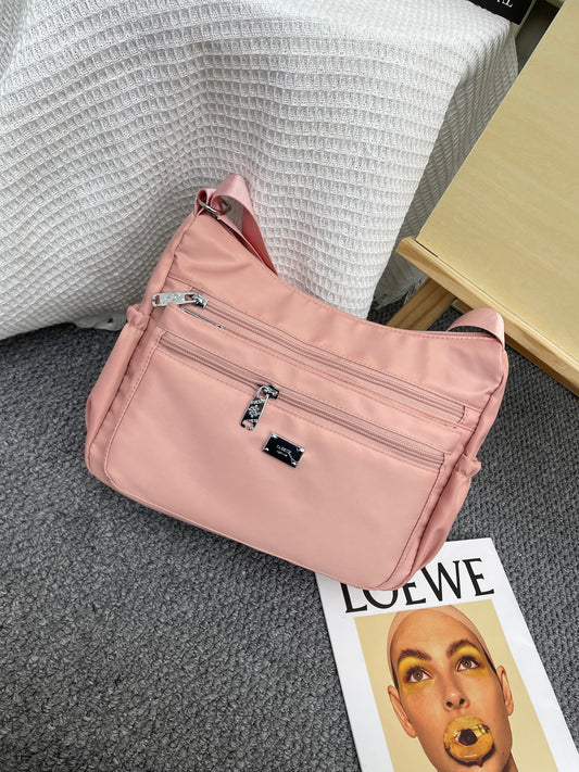 Multi-Pocket Washable Nylon Crossbody Shoulder Bag (8853)