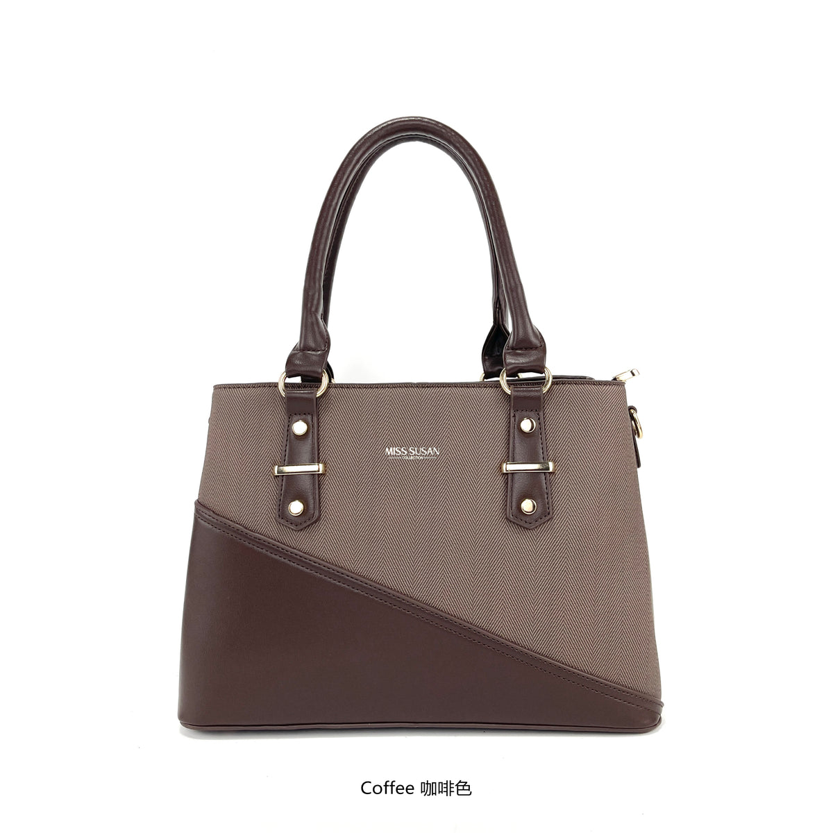 Women’s Multi-Pocket Tote Bag with Detachable Strap (9843)
