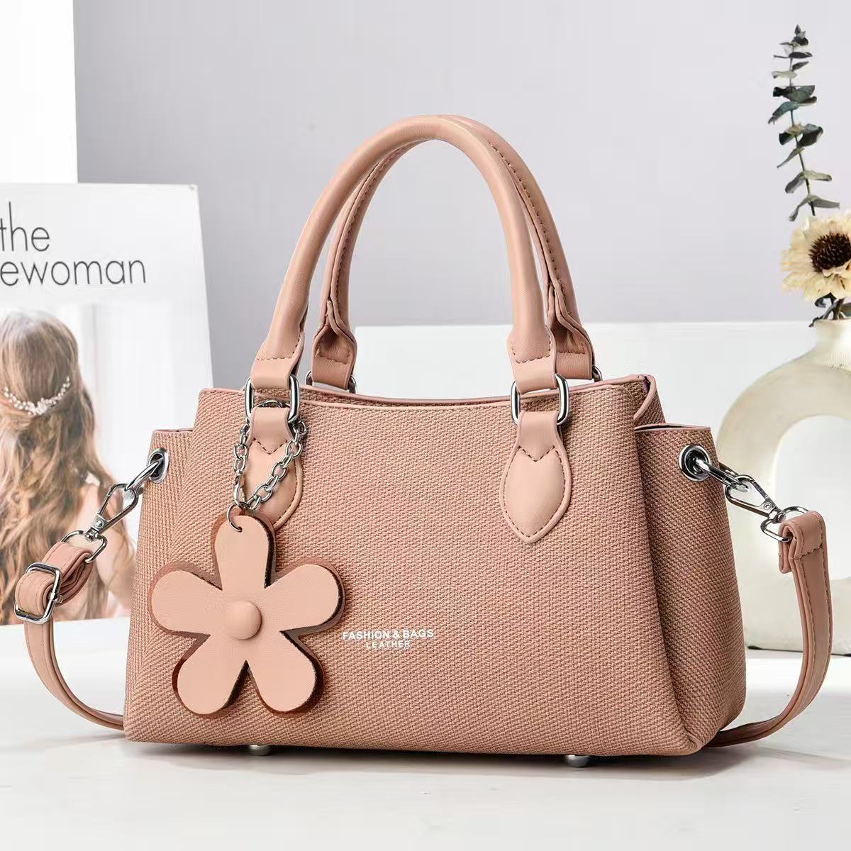 Blossom Charm Textured Satchel (9795)