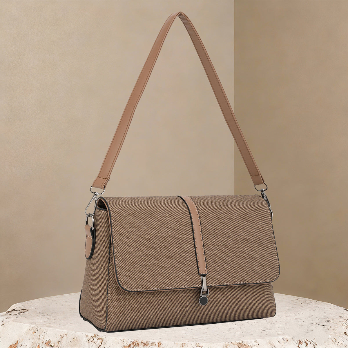 Sage Flap Structured Handbag (8203)