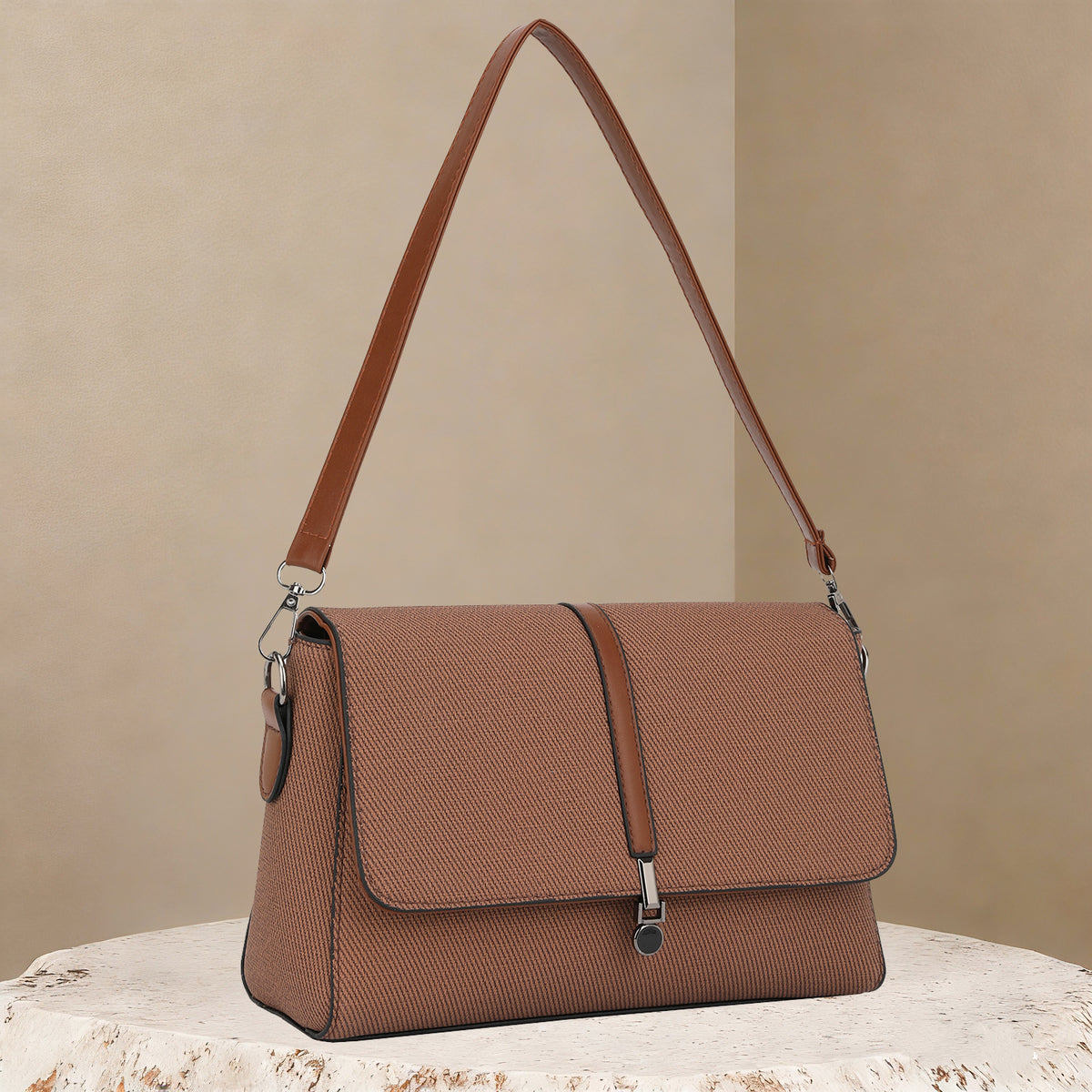 Sage Flap Structured Handbag (8203)