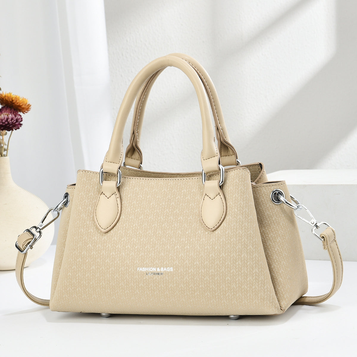 Classic Textured Satchel (9891)