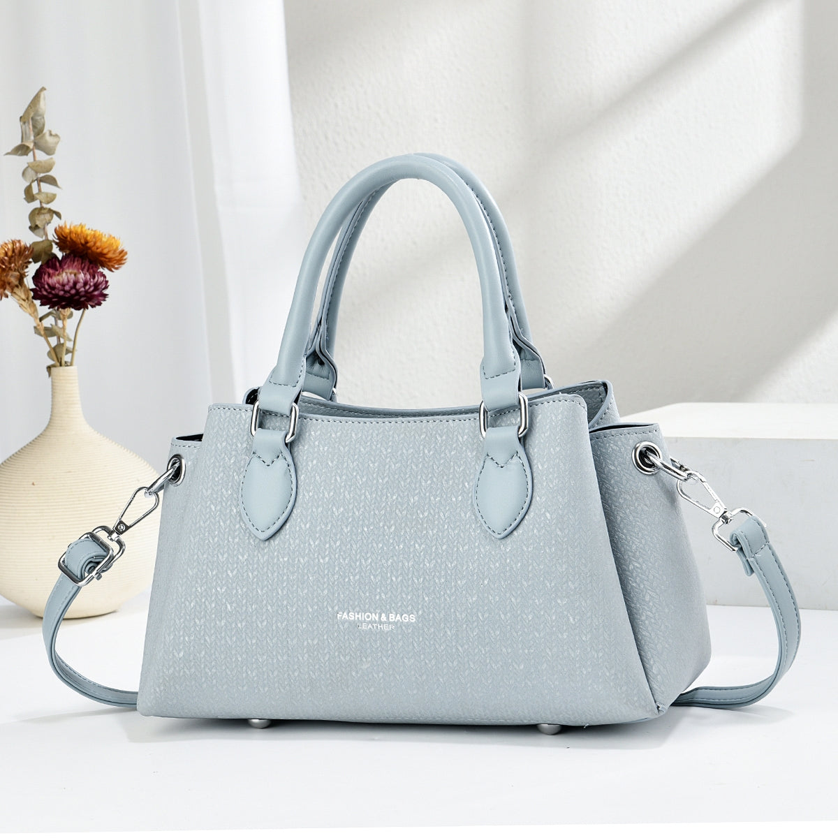 Classic Textured Satchel (9891)