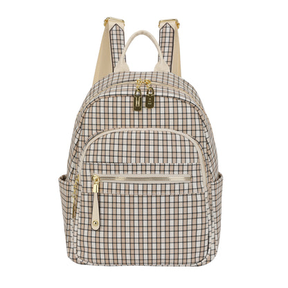 Classic Checkered Multi-Pocket Casual &amp; Travel Backpack (8017)