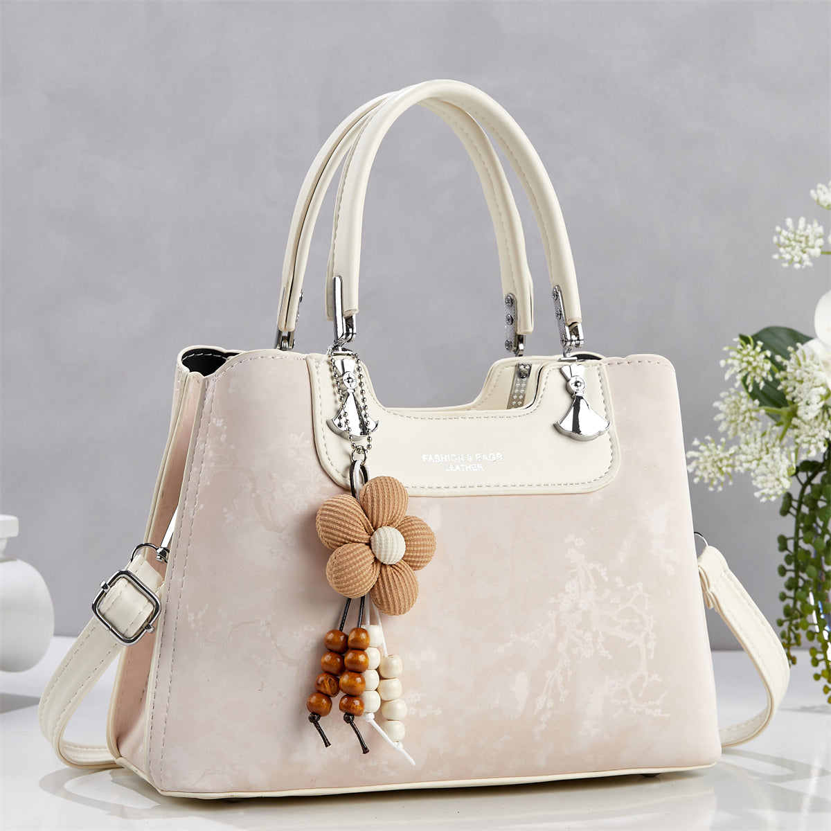 Multi-Compartment Bag with Pendant Details (9894)